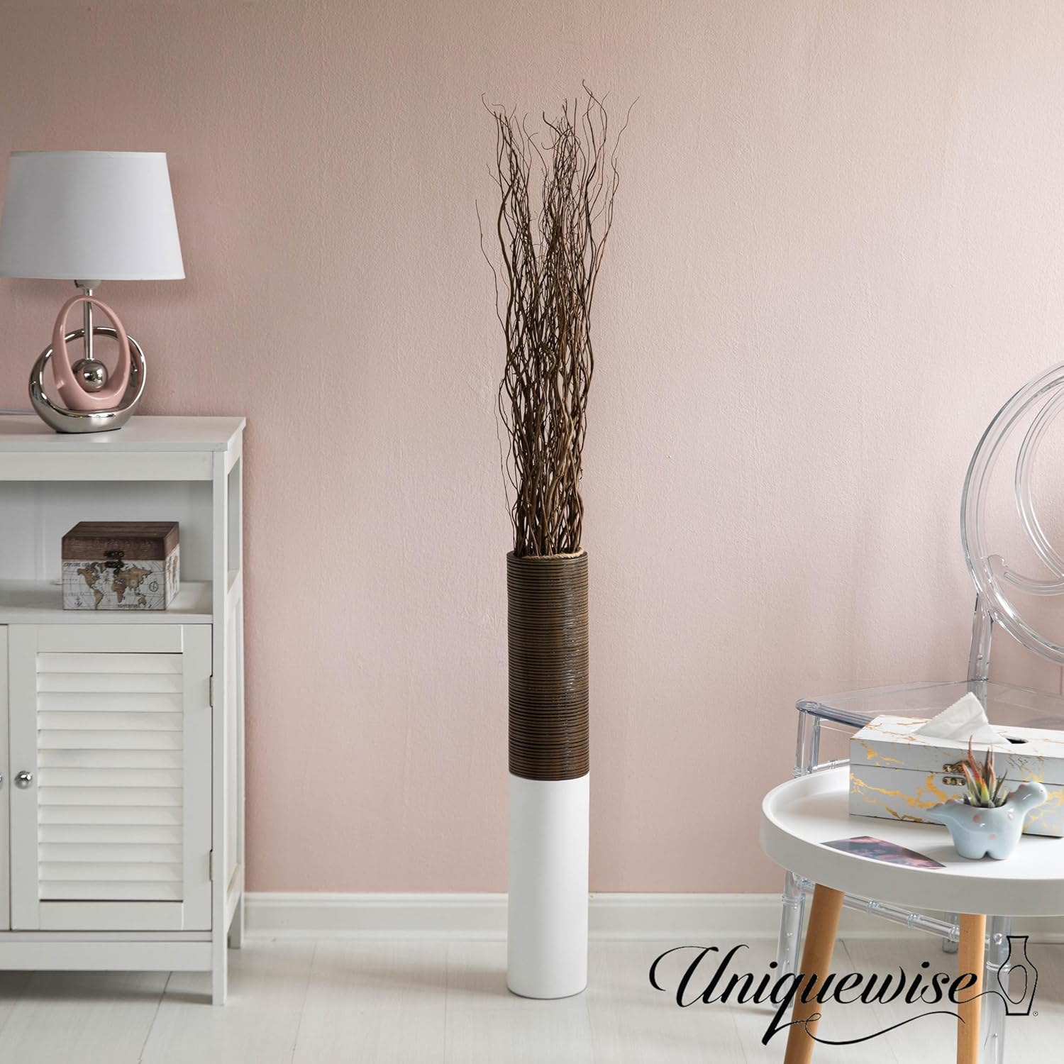 Natural Decorative Dry Branches Authentic Willow Sticks for Home Decoration and Wedding Craft, 37 inch 37 Inch Willow Brown