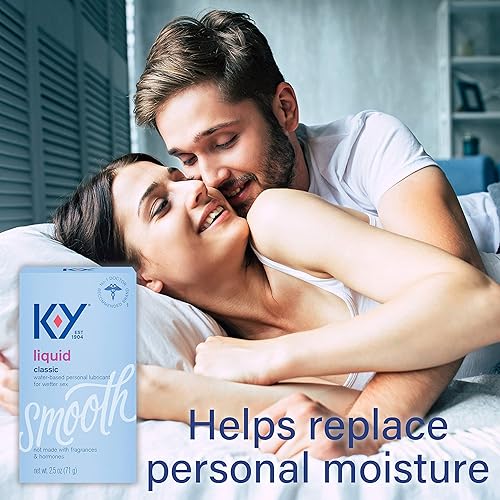 Vista 4 de K-Y Lubricante líquido, lubricante personal, nueva fórmula a base de agua, seguro para el sexo anal, seguro de usar con preservativos de látex