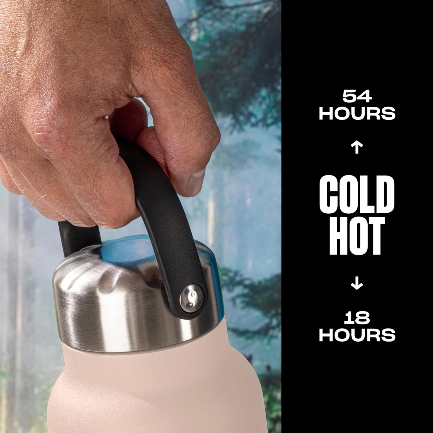 S'well Recycled Stainless Steel Explorer with Insulated Lid and Handle, 32oz, Himalayan Salt, Triple Layered Vacuum Insulated Containers Keeps Drinks Cold for 42 Hours and Hot for 10 - Image 2