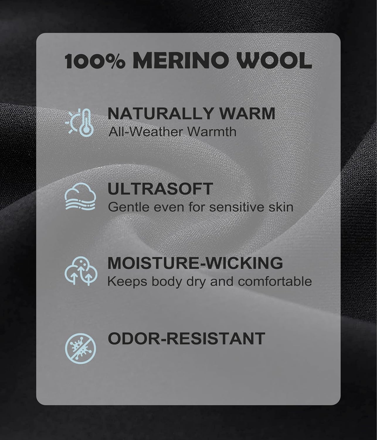 Merino Wool Base Layer Kids Set, Thermal Underwear for Unisex Kids Wool Base Layer Top Bottom - Image 3