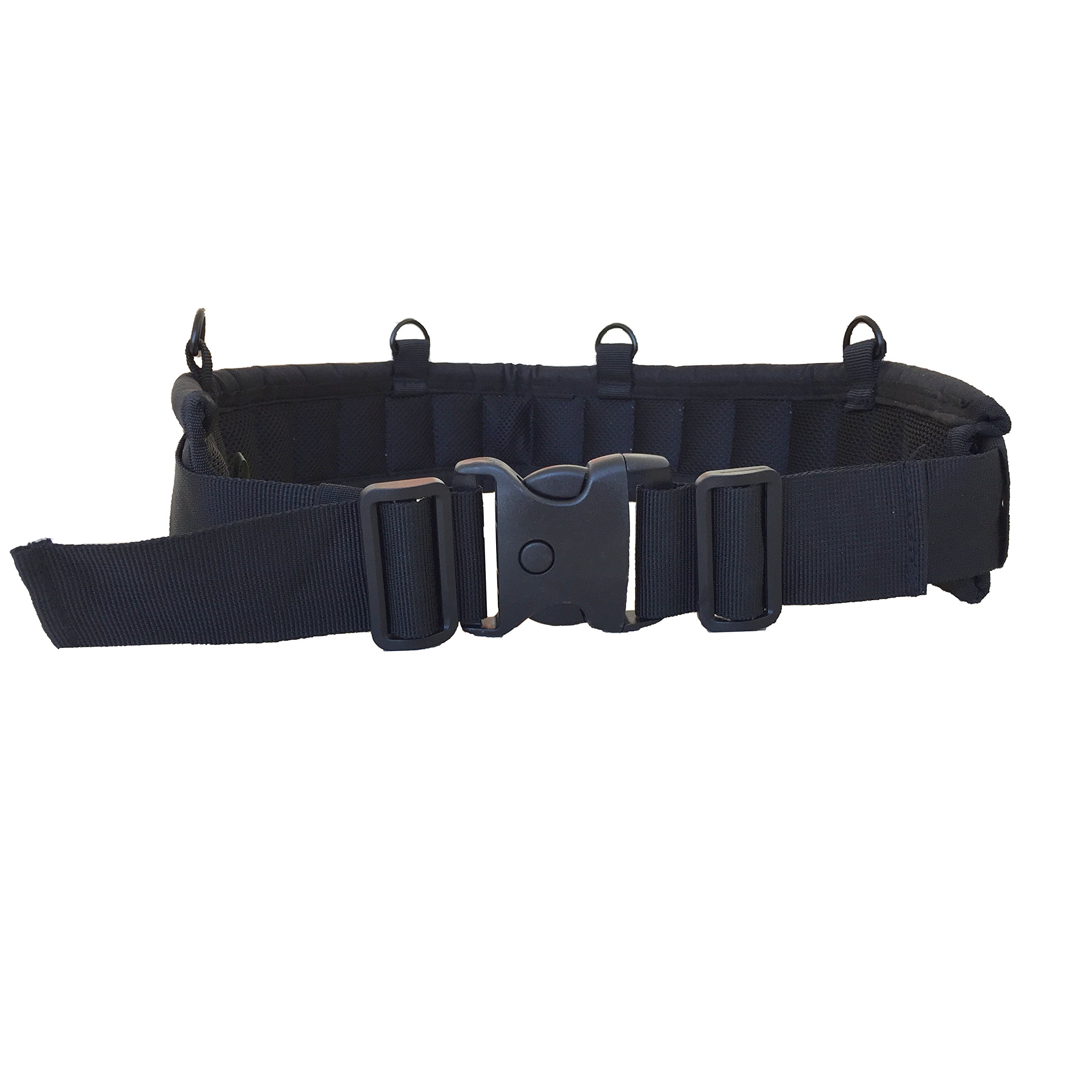 Cinturone Cordura Comfort Imbottito H 9,00 cm con 4 Anelli "D" Nero