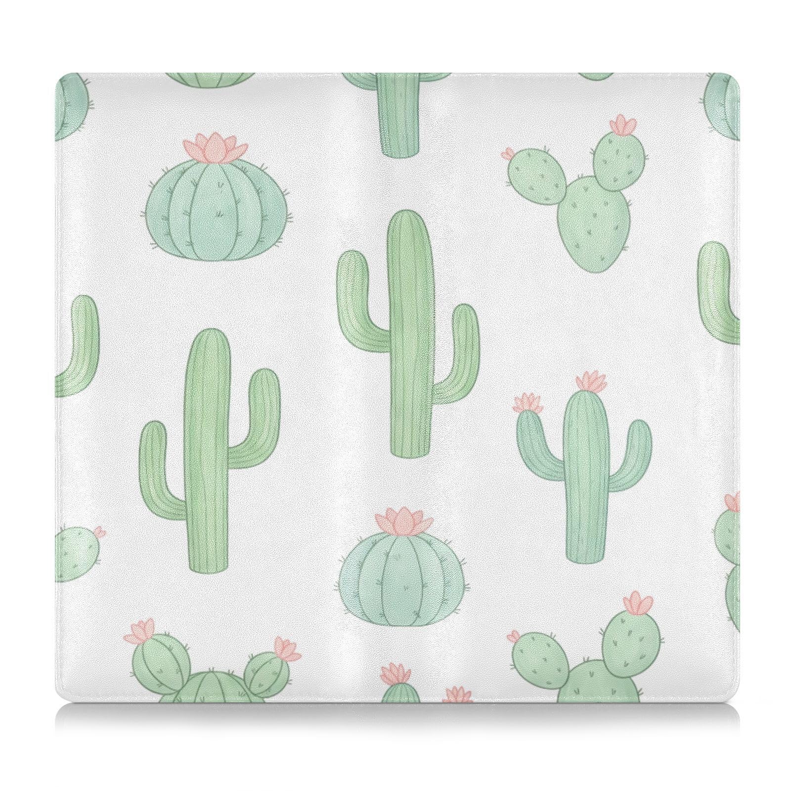 BURSTDDY Cactus Leather Car Registration and Insurance Holder,Registration and Insurance Card Holder Glove Box Car Organizer Car Document Holder for Cards, Driver License