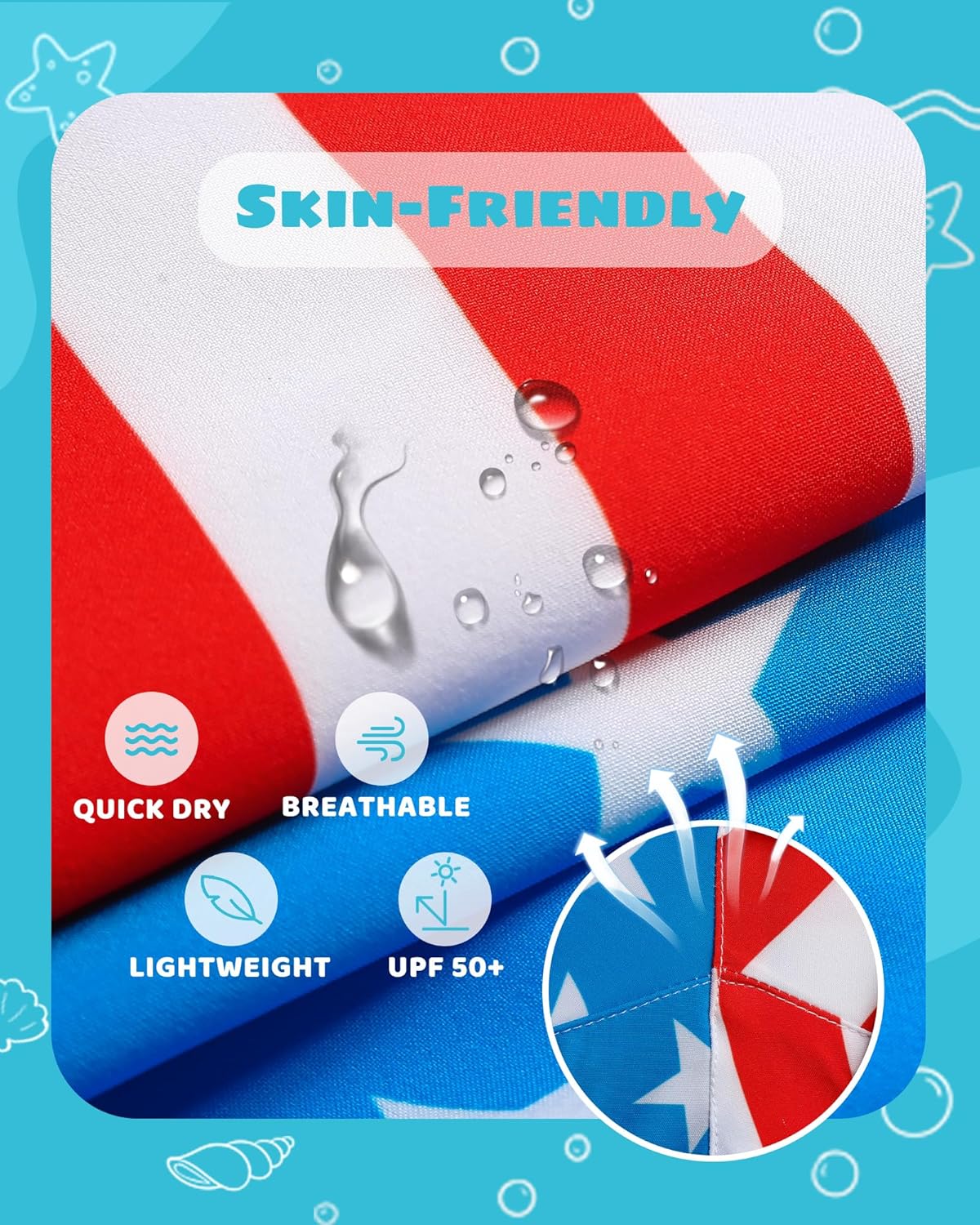 maamgic Boys Swim Trunks with Compression Liner Toddler Stretch Swim Shorts - Image 4