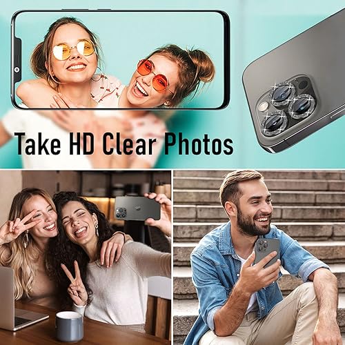 Miniatura 6 de 3+1 Protector de lente de cámara CamLabs iPhone 13 Pro y iPhone 13 Pro Max  Juego de 4 piezas antiarañazos, vidrio templado de dureza 9H, compatible