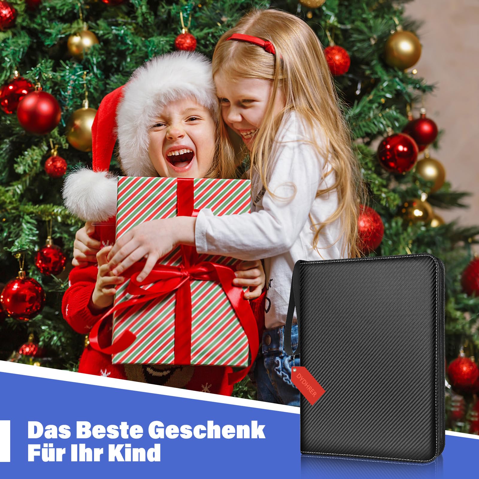 Kaartenmap, 900 kaarten, albumkaarten, 18 vakken, 50 pagina's, PU-leer, transparant, waterdicht, dubbelzijdig design, compatibel met verschillende verzamelkaarten, cadeau voor kinderen