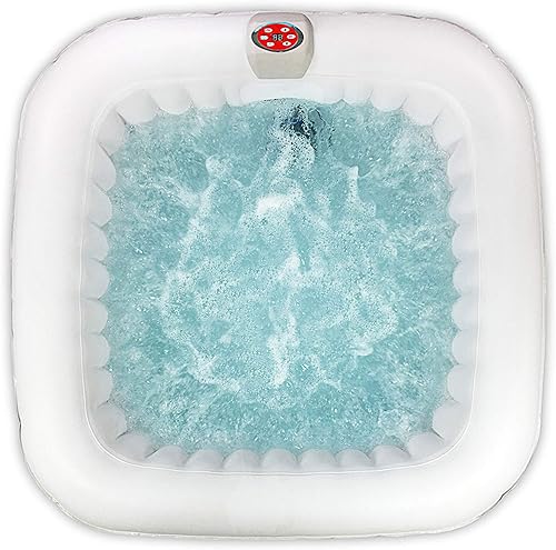 Miniatura 88 de ALEKO Spa inflable para bañera de hidromasaje Burbuja de chorro personal de alta potencia con cubierta ajustable y 3 cartuchos de filtro 265