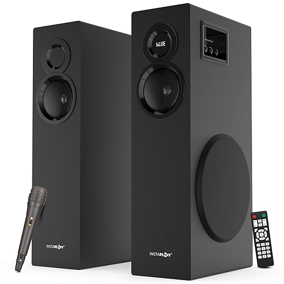 INSTAPLAY INSTA TORO 2.1 Twin Tower Speakers (Black) Bluetooth Speakers 150W RMS Bass