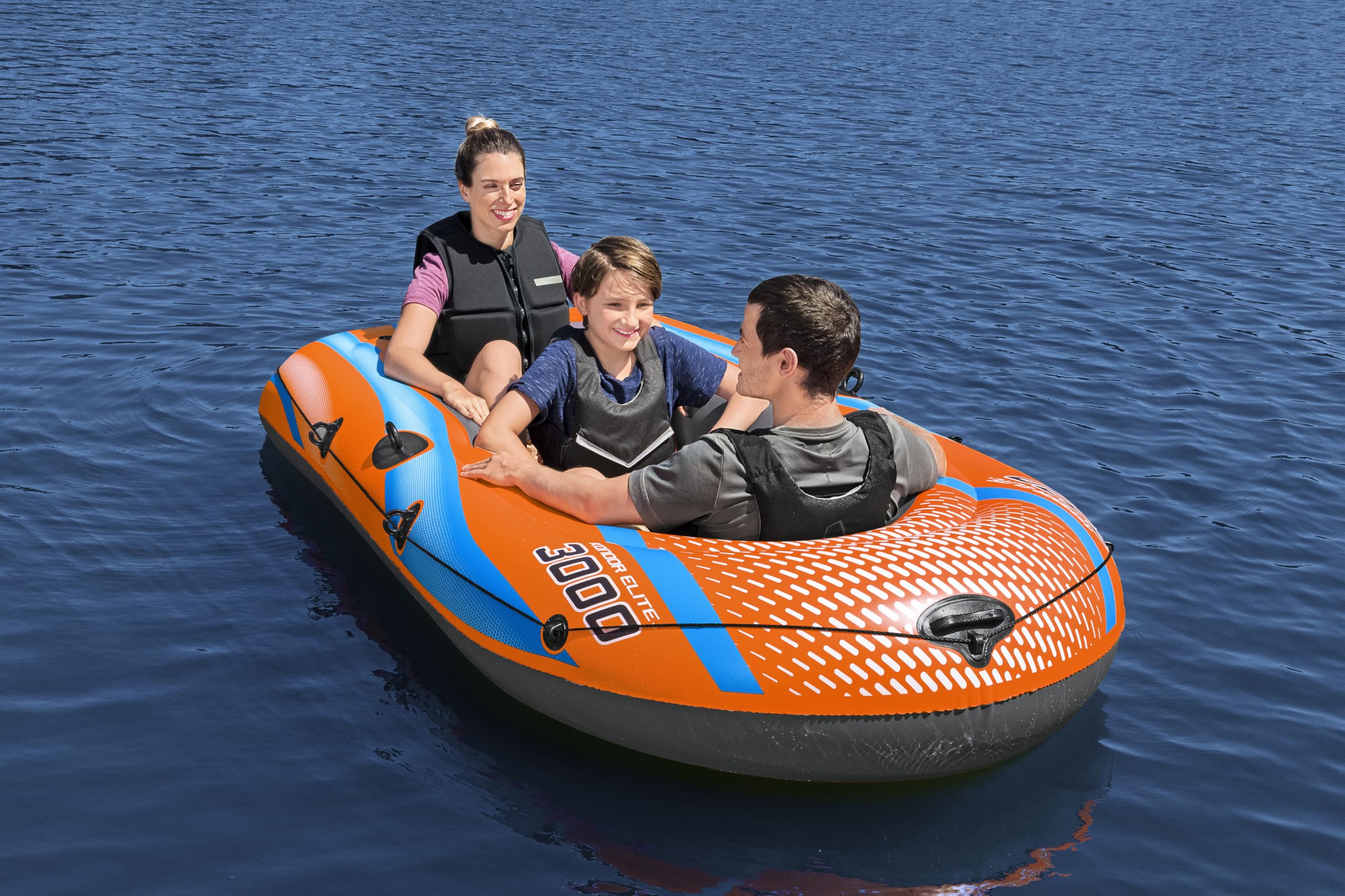 Bestway Aufblasbares Boot, Kondor Elite 2000, Ein-Mann-Raft, robuste Griffe, ineinandergreifende Ventile, mehrere Größen