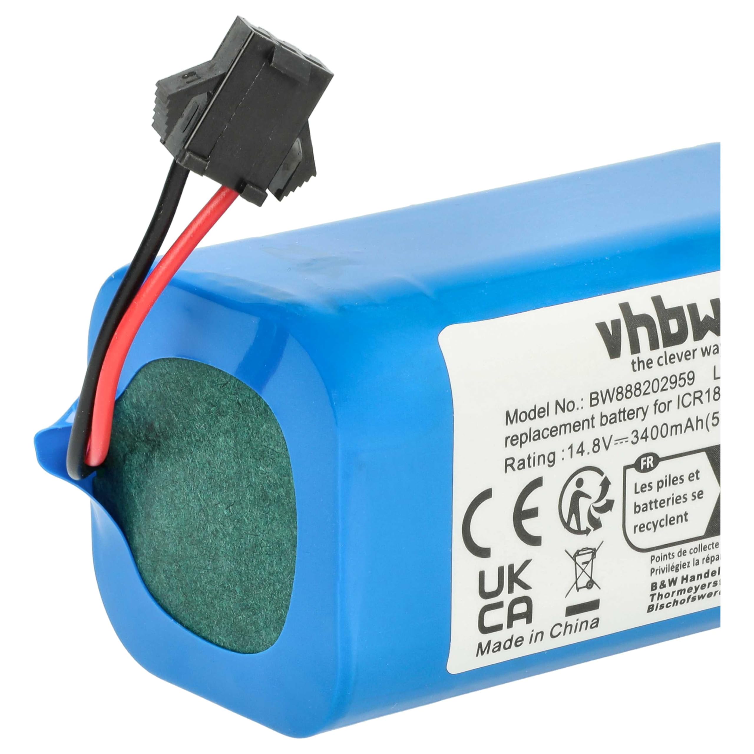 vhbw Bateria kompatybilna z Bagotte BG600, BG700 Home Cleaner (3400mAh, 14,8V, Li-Ion)