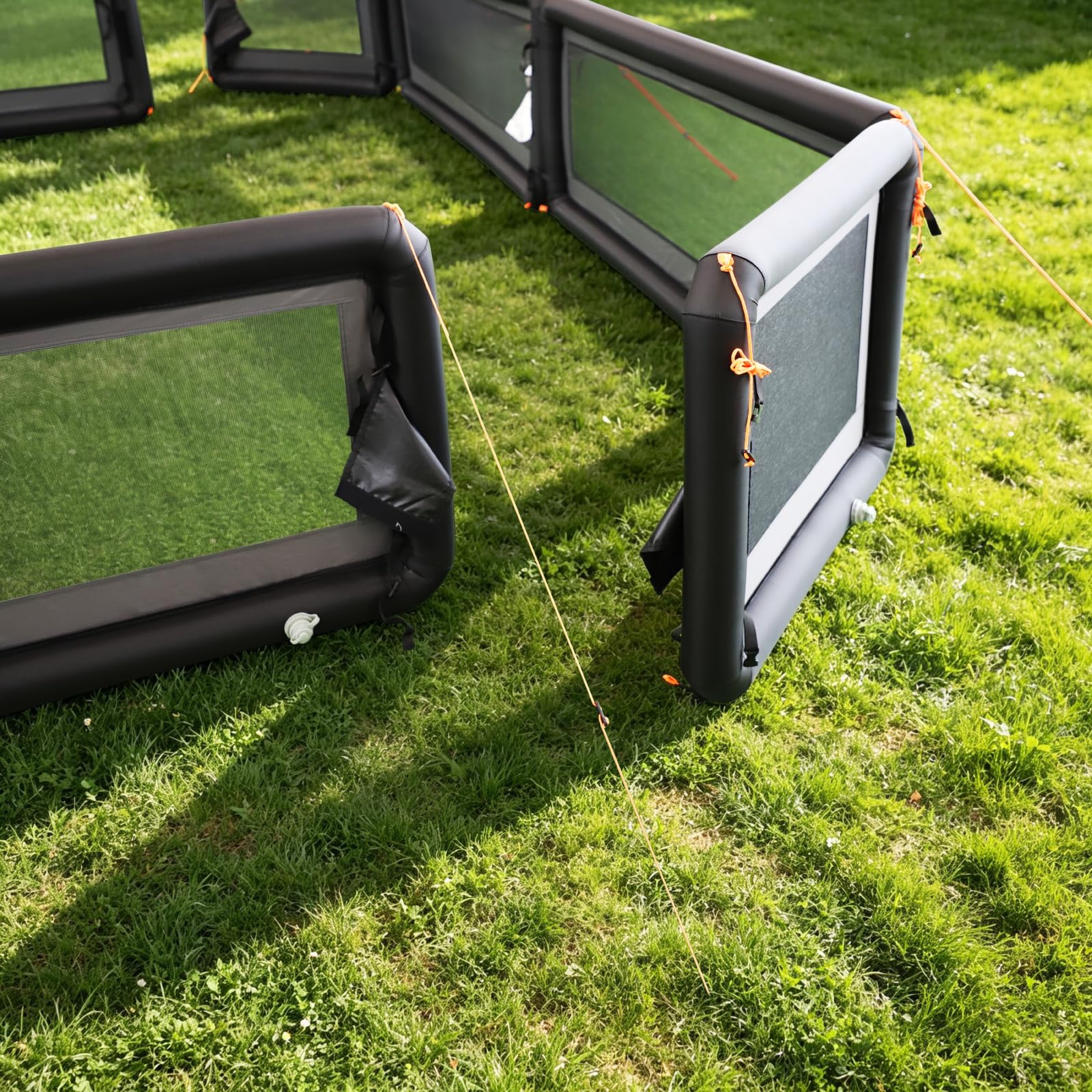 Aufblasbarer Modulzaun für Haustiere und Wohnmobile - Stabil und Flexibel (400x300cm (Freestanding No Caravan Needed))
