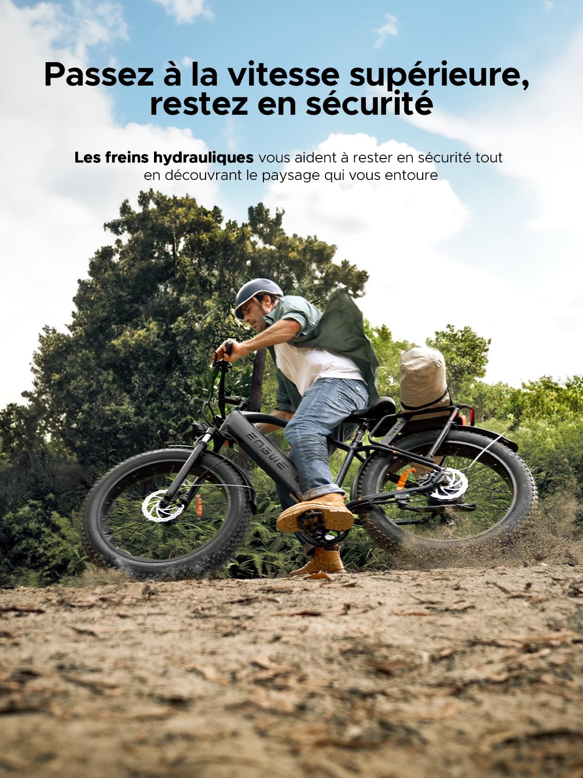 ENGWE E26 Vélo Électrique Femme et Homme 26 * 4,0 Pouces Large Ebike, VTT électrique de 250W, Batterie de 48V 16Ah-Autonomie Gusqu'à 140 km, Vitesse-7, Suspension Double