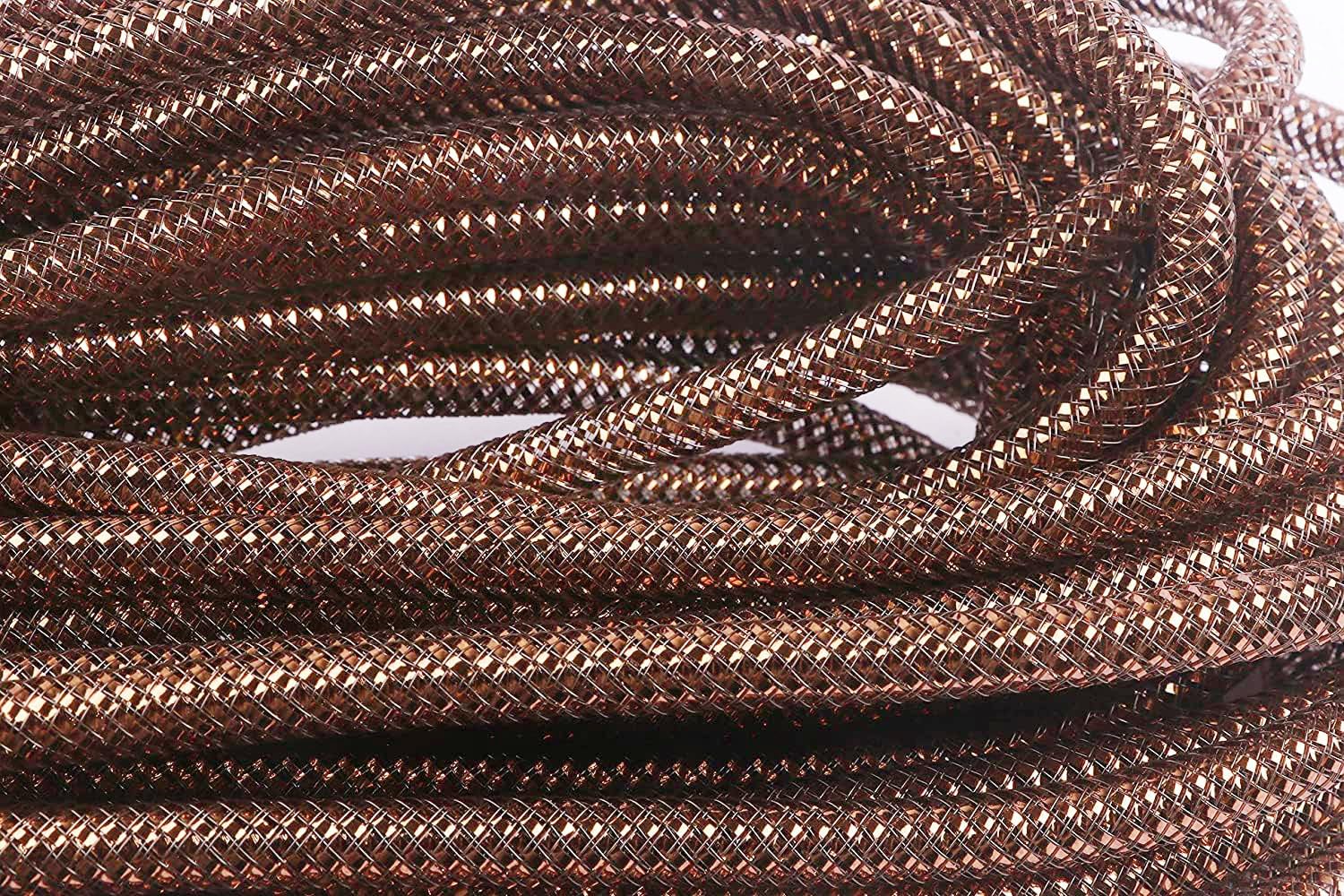 Fil métallique en maille flexible marron chocolat de 8 mm x 27,4 m