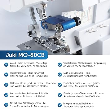 Juki MO-80CB Free-Arm Serger Overlock Machine