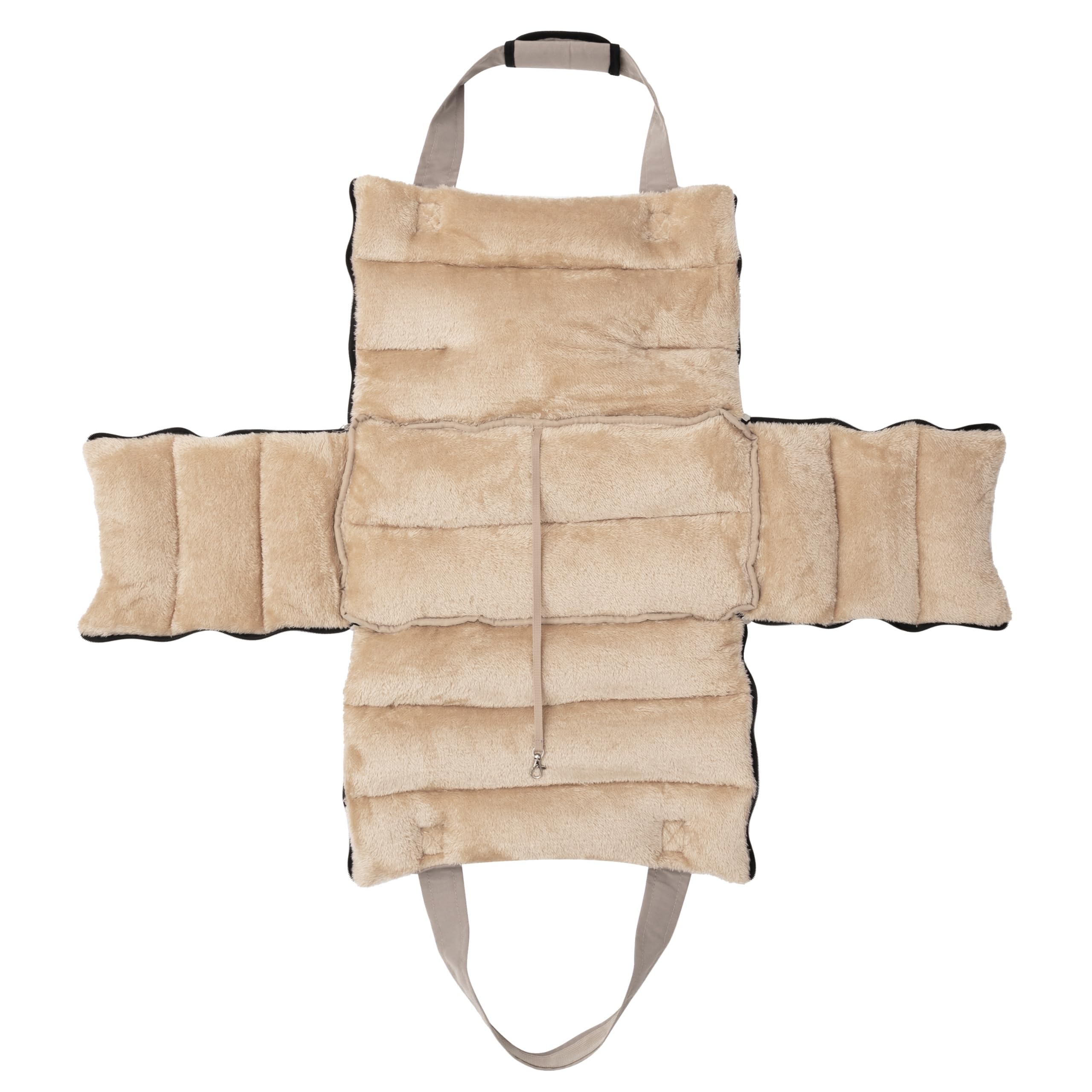 Hundetragetasche – Hundetasche & Tragetasche Hund, Hunde Tragetasche bis 10kg, leichte Transporttasche Hund als Bequeme Umhängetasche für Reisen (Grau, L)