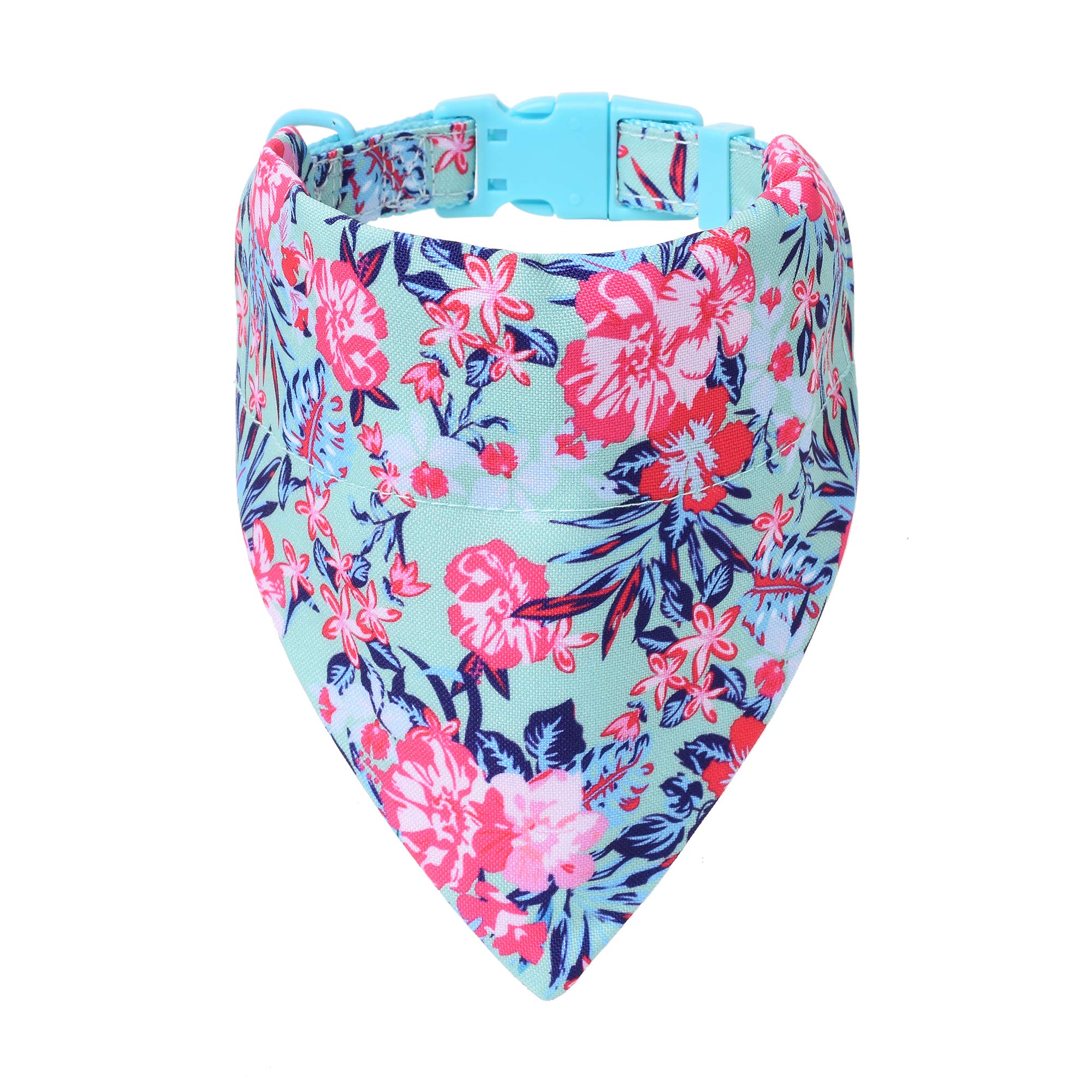 Collier bandana fleurs sauvages pour chiennes Mile High Life, coton résistant et lavable en machine