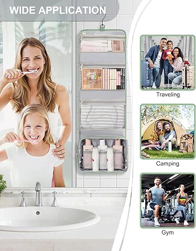 Miniatura 6 de Relavel Neceser colgante para hombres y mujeres para viajar, 01-verde, Neceser colgante para mujer