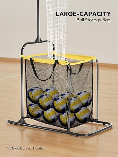 Miniatura 6 de A11N SPORTS Red de entrenamiento de voleibol ajustable con 5 ángulos y ajustes de altura, equipo de entrenamiento de voleibol portátil con 2 modos