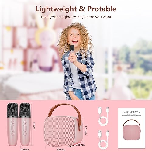 Miniatura 6 de IROO Gitfs de reproductor de MP3 para niños y niñas de 4, 5, 6, 7, 8 años en adelante (color rosa)