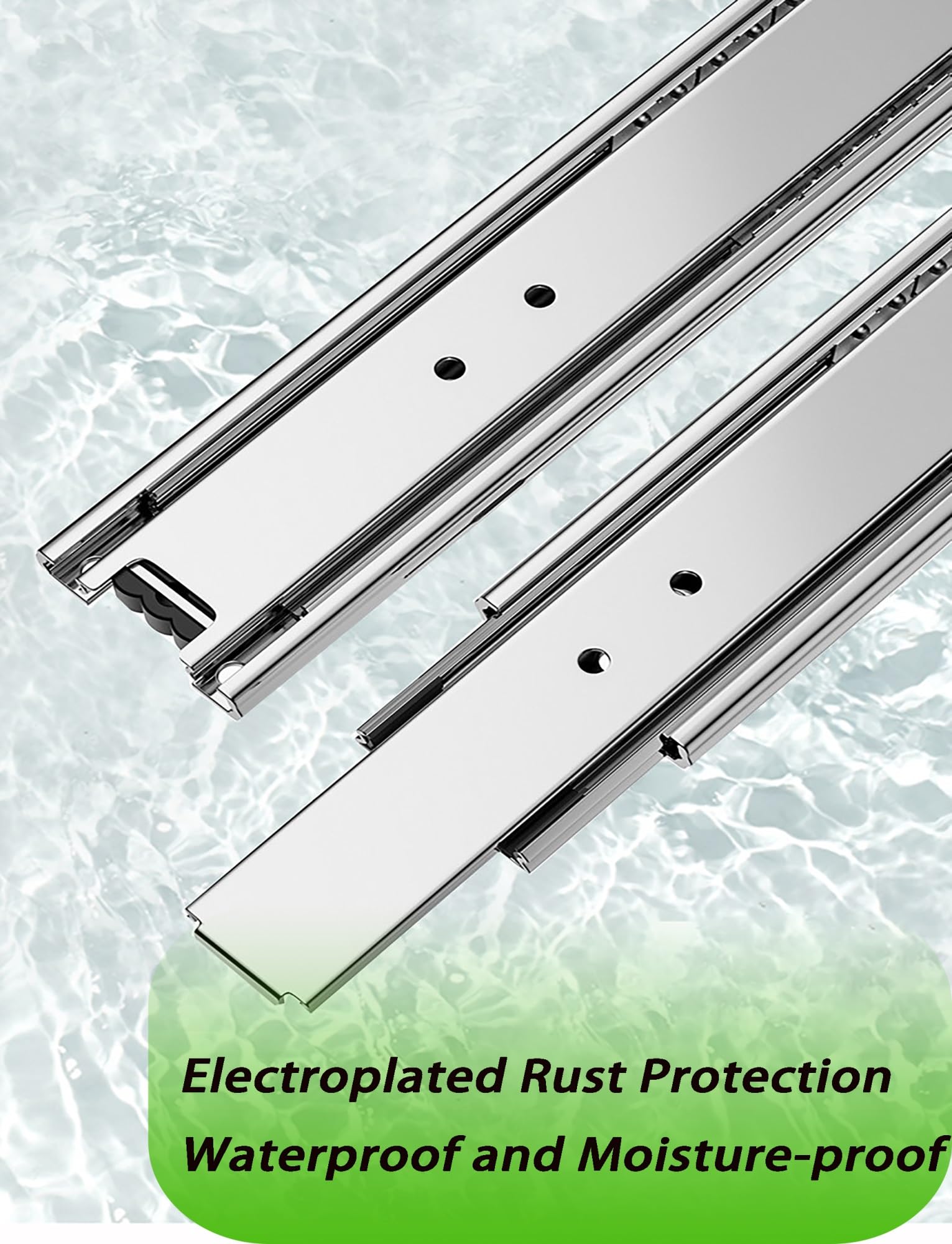 Guías para cajones de Montaje Inferior de Alta Resistencia, guías para cajones de gabinetes de Cocina con Cierre Suave, guías Ocultas de Montaje Inferior para cajones extraíbles, Longitud de