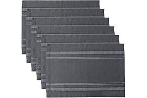 DII Cotton Placemat Set of 6: Farmhouse Elegance for Everyday Dining