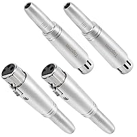 Vista 12 de Adaptador TRS macho a XLR de 1/4 pulgadas, paquete de 4 – 1 par de adaptadores macho y hembra XLR de 0.250 in 1/4" a XLR macho/hembra