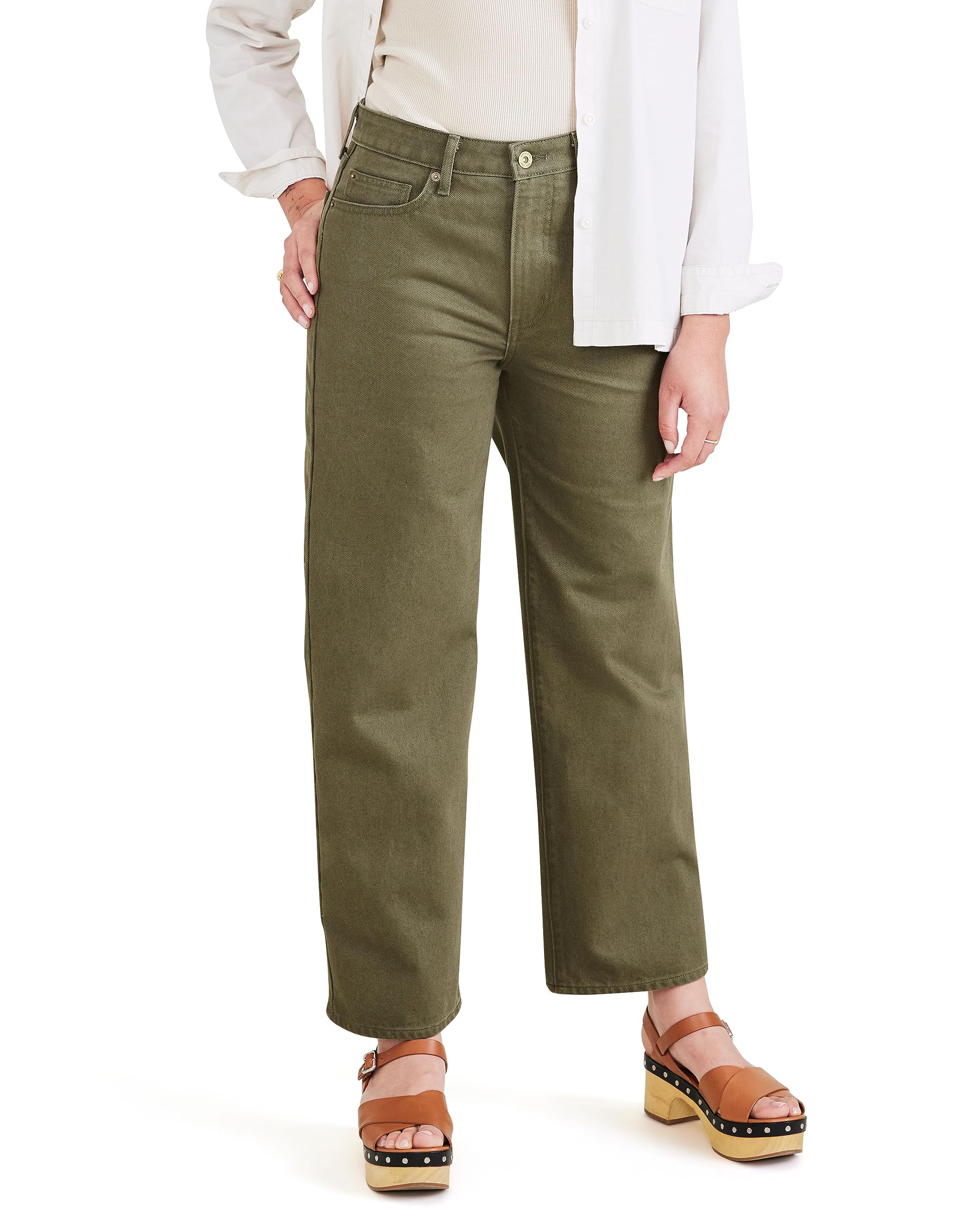 Dockers Womens High Straight Fit Jeancut Pant