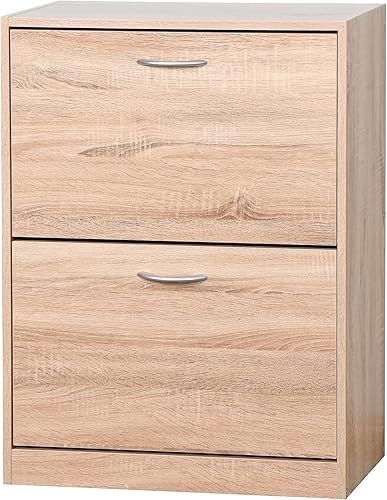 NewCosmos Zapatero de madera para entrada armario de almacenamiento de zapatos blanco con 2 puertas abatibles de 2094 x 945 x 4311 pulgadas