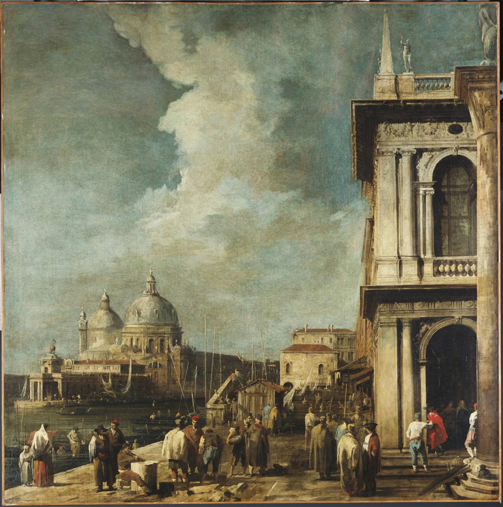 POSTERIIk Vintage Print Pop Art Landscape Artwork The Entrance to the Grand Canal Venice by Antonio Canal Art Prints for Office Home Decor 60x90cm