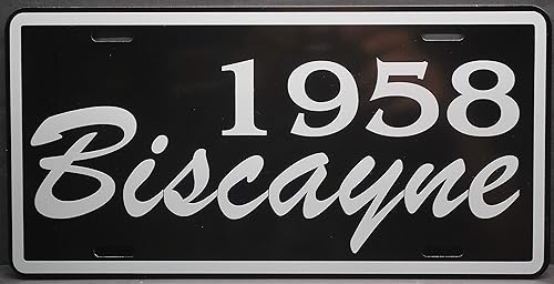 1958 58 Biscayne placa de metal de 6 x 12 pulgadas, se adapta a Chevy Chevrolet Super Stock GASSER POLICE WAGON NASCAR SS 283 409 396 427 Custom
