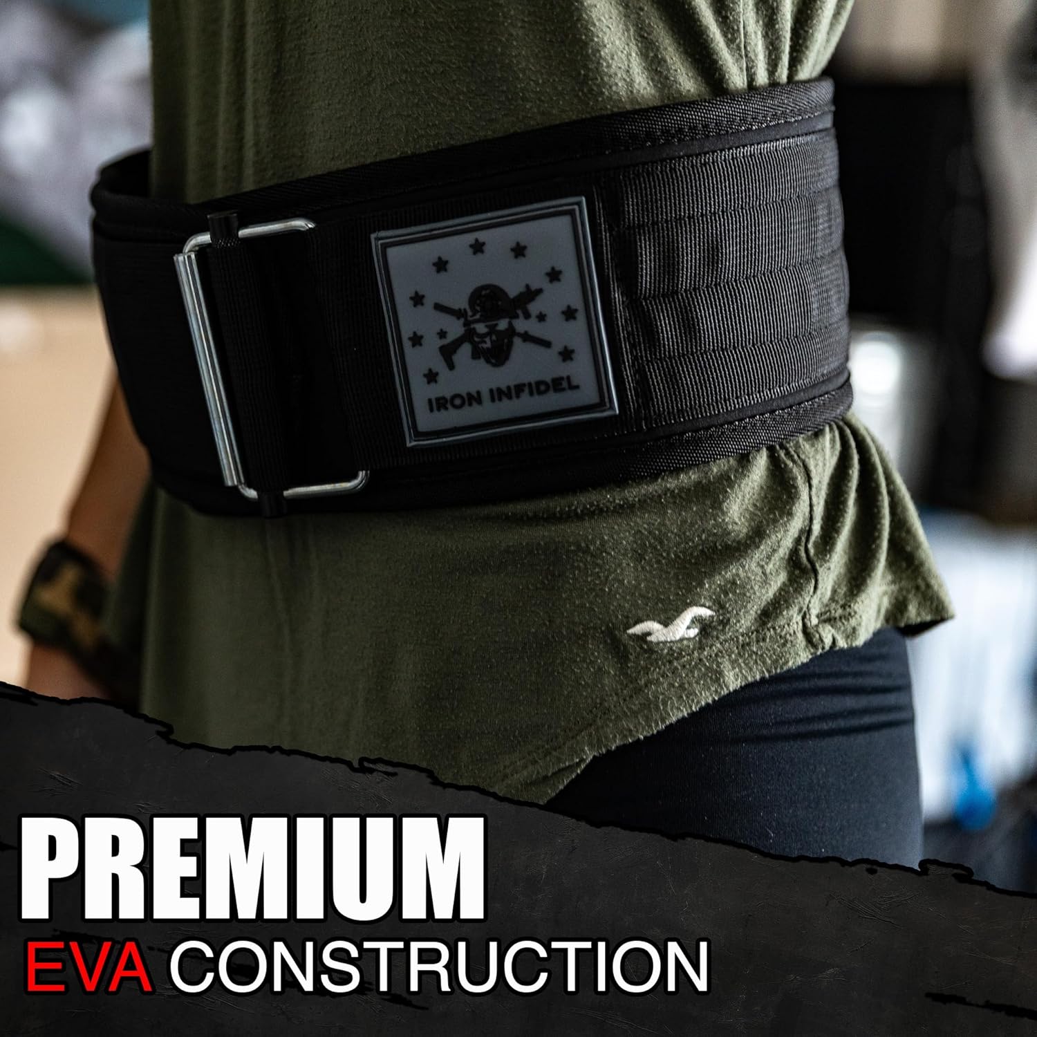 Iron Infidel Recon Weight Lifting Belt - 4" Wide Self Locking Gym Belt for Men & Women, EVA Foam Core Support Weight Belt for Squatting, Deadlifting, Powerlifting, Workout, Fitness & Crossfit - Image 7