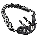 SUNYA Archery Bow Wrist Sling, 550 Paracord Strap Comfortable on Hand.100% Full Grain Leather Yoke, Multiple Camo Colors.Fit Compound Bow Stabilizer & Recurve. (Venom-A2)