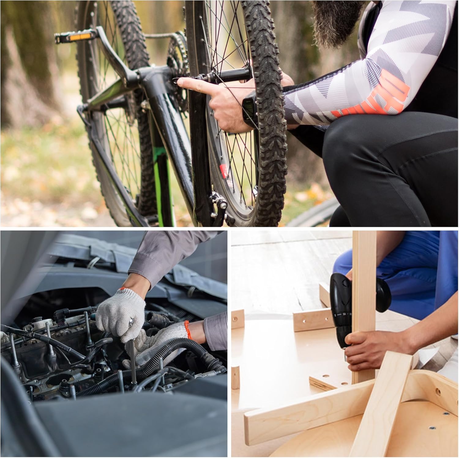 19-Piece 3/8 Inch Drive Extra Long Allen Hex Bit Socket Set, Standard SAE (1/8" - 3/8") & Metric(3mm-12mm) - Image 7