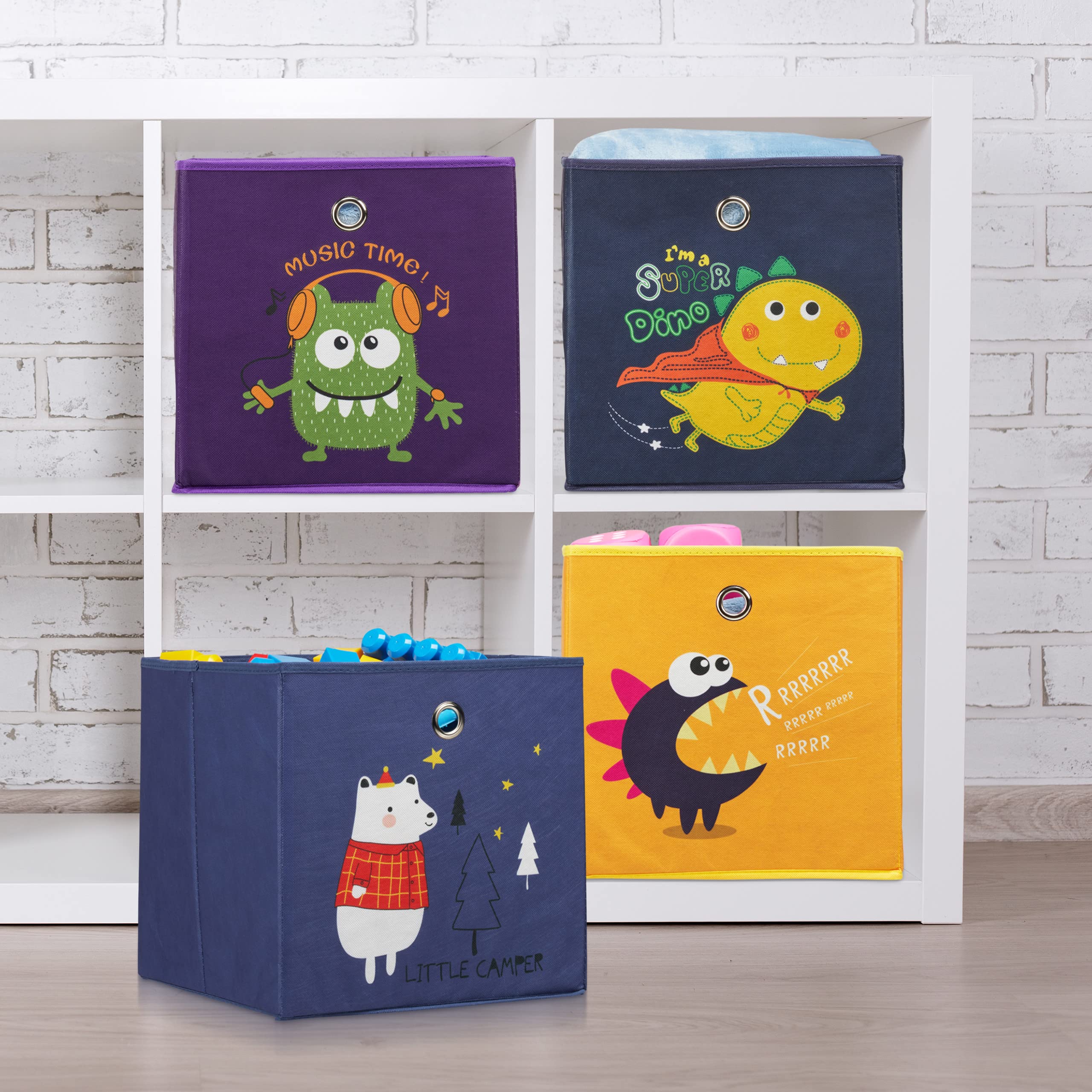 Etagère Enfants, 4 Boîtes, Motif Feu, Rangement Jouets Livres Chambre Denfants Hxlxp 98x82 5x30 Cm Color Relaxdays  Bd104e09 56a8 5e41 9a24 46a33d338c9f