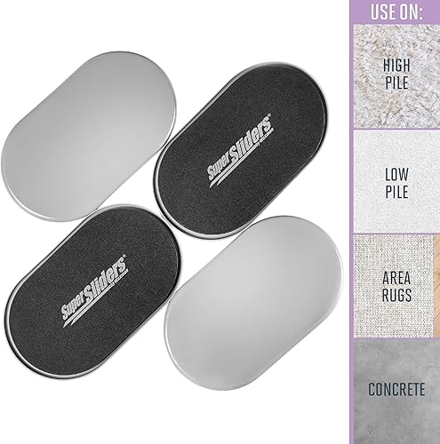 Miniatura 3 de Super Sliders XL - Deslizador de muebles pesados reutilizables para alfombra, mueve artículos fácilmente mientras proteges los pisos de daños