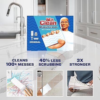 Mr. Clean Original Magic Eraser Cleaning Pads with Durafoam, 19 Count