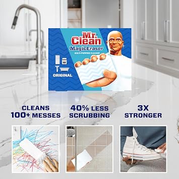Mr. Clean Magic Eraser Original Cleaning Pads with Durafoam, Pack of 6