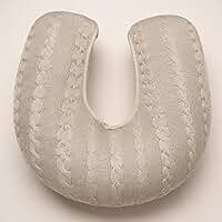 Almofada Para Amamentação Em Tricot Macia Confortável Apoio Ergonômico Para Amamentar Bebê (Areia)