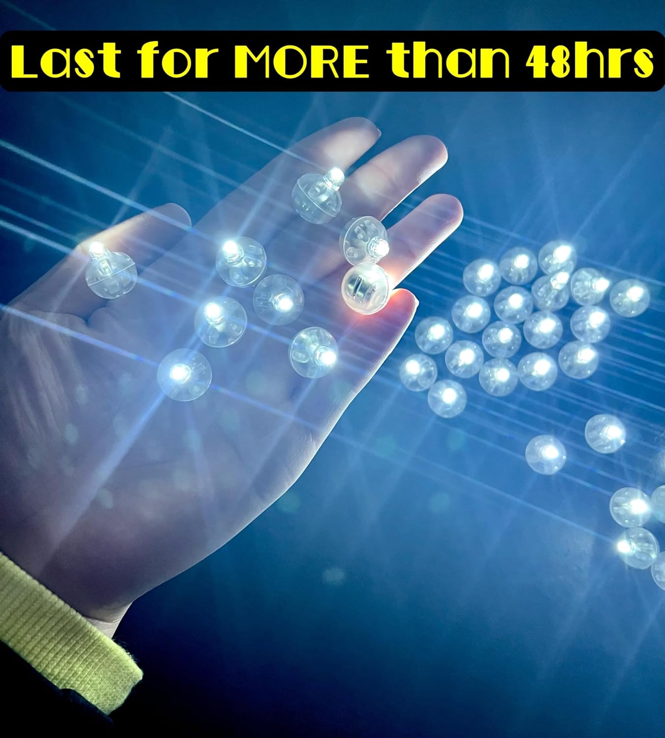 GiftExpress 150 Pcs Plastic Glow in the Dark Easter Eggs Non Electronic & 150 Mini Flashing Light Balls Standalone, Preinstalled Batteries – Two Separate Accessories for Glow Easter Egg Hunt