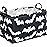 HKEC Rectangle Storage Basket with Handles,Collapsible Kids Toys Bin,Books Box,Gift Basket(Bat)