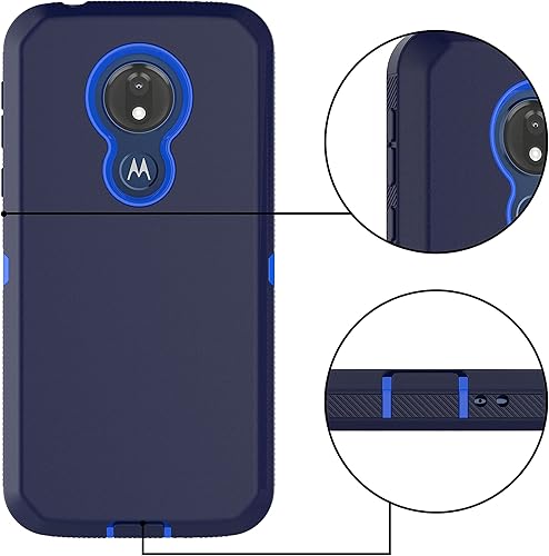 Miniatura 5 de Funda para Moto G7 Power, Motorola G7 SupraMoto G7 Optimo Maxx XT1955DL, protección contra caídas agarre de cuerpo completo a prueba de golpes,