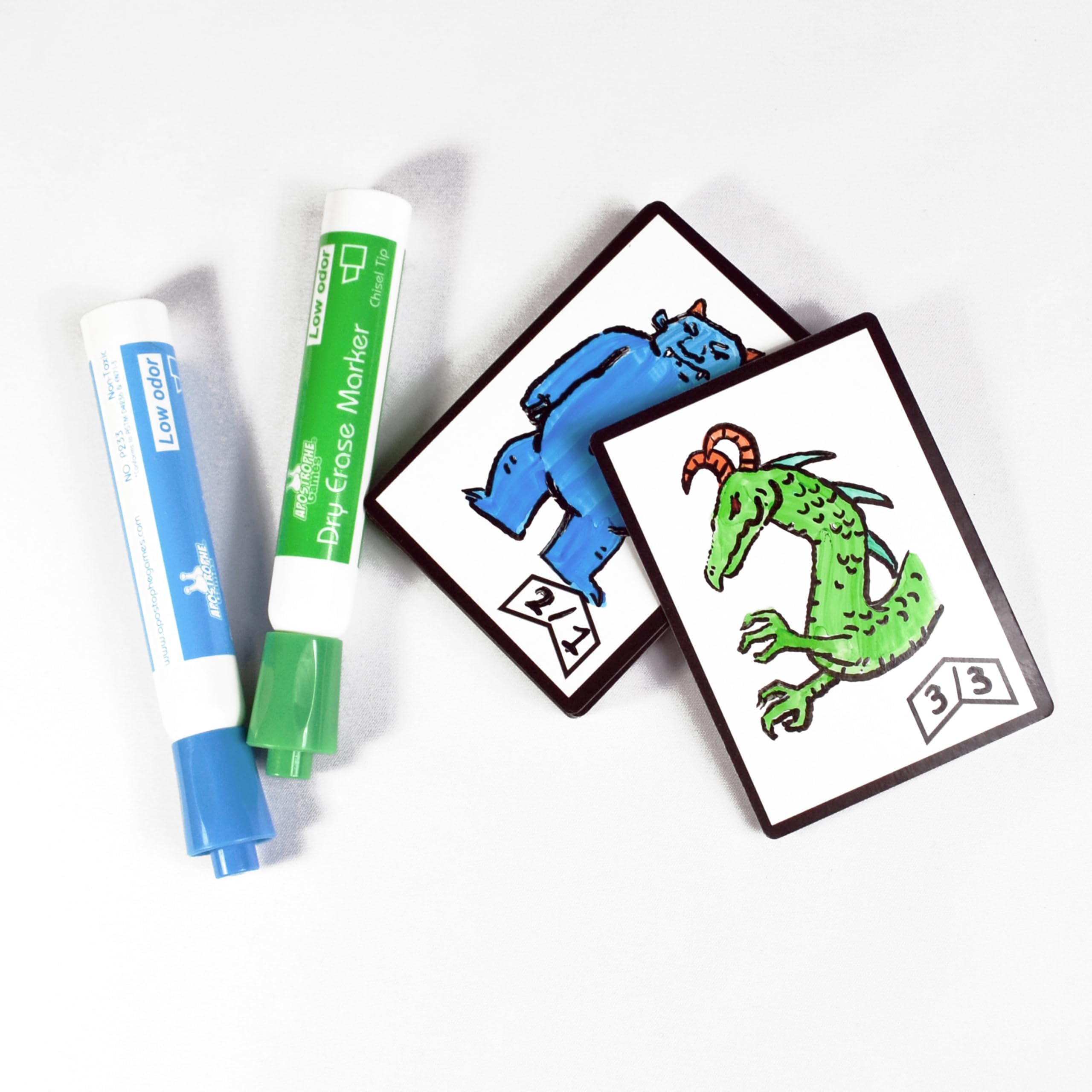 Apostrophe Games Dry Erase MTG Tokens Zestaw 40 kart-wielokrotnego użytku Proxy/tokeny do handlowych gier karcianych,