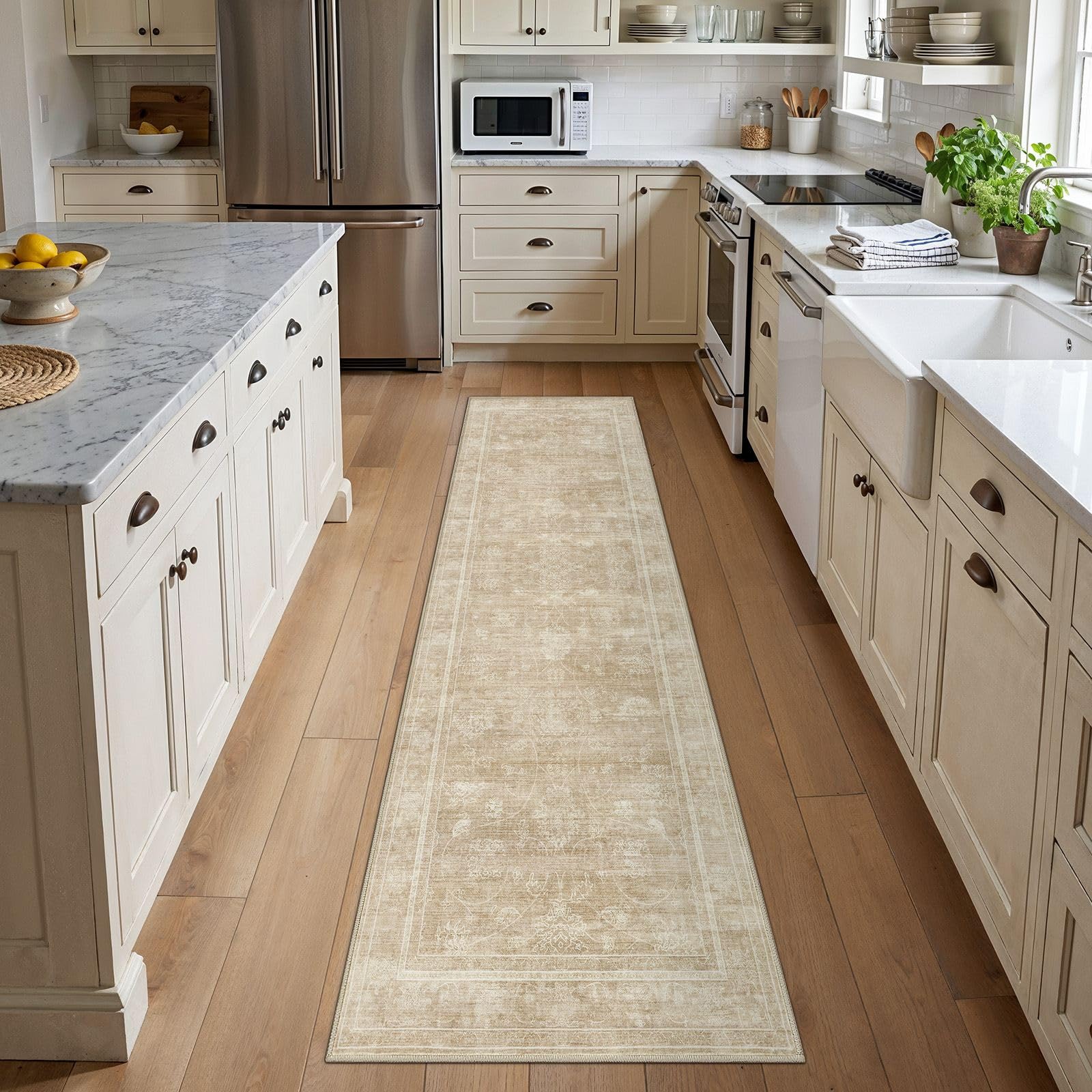 Photo 1 of UERMEI 2'x8' Brown Non-Slip Washable Runner Rug