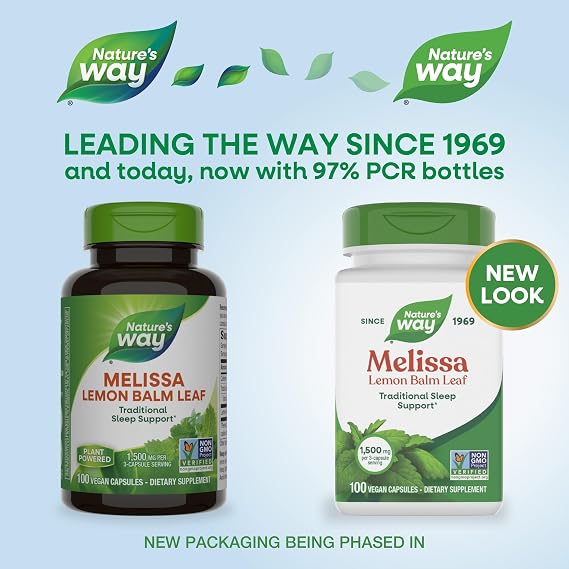 Nature's Way Melissa-Lemon Balm Leaf, Traditional Sleep Support*, 100 ct