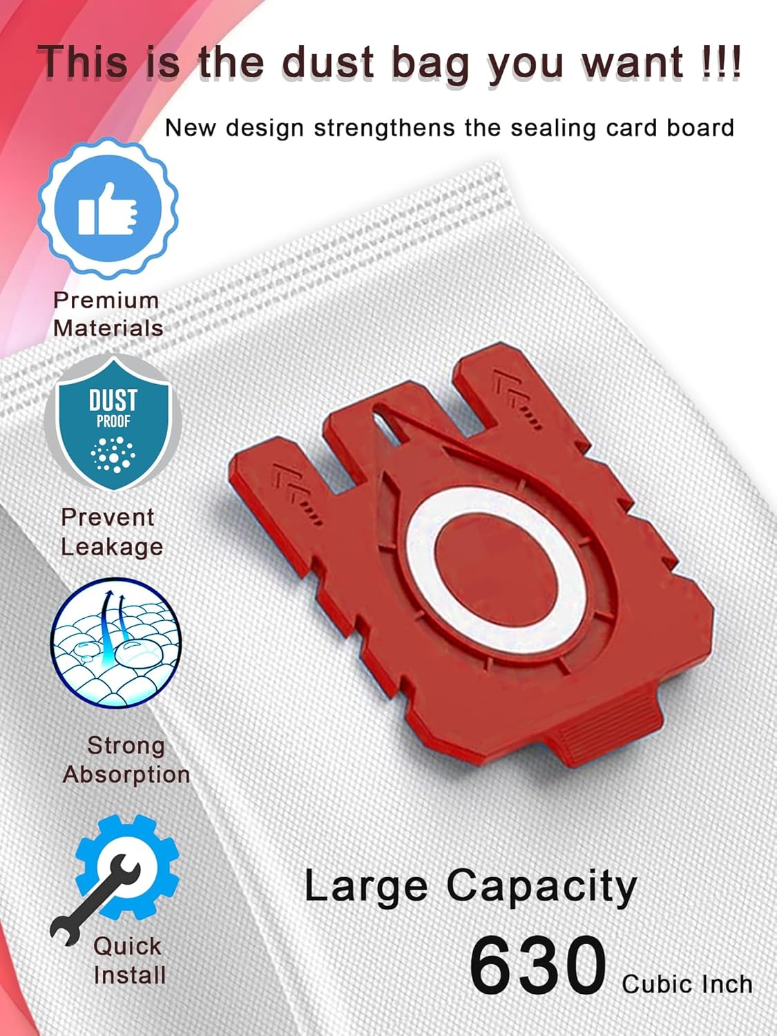 16 pcs 3D Improved Vacuum Cleaner Dust Bags Replacement parts for Miele Vacuum Cleaner FJM and GN Bags. Models: Complete C1/C2/C3, Compact C1/C2, Classic C1, S8, S6, S5, S4, S2