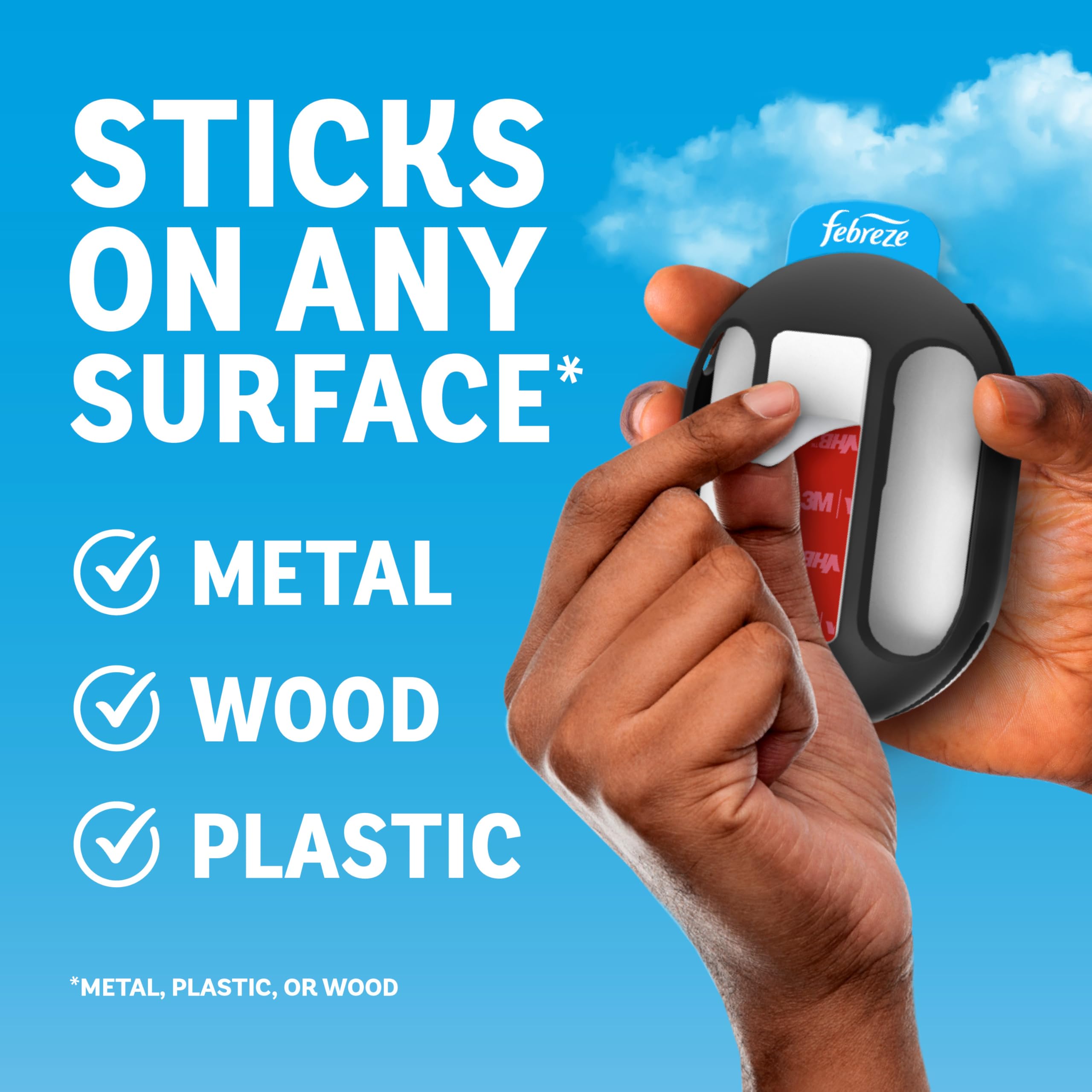 Stick-On Air Freshener, 2 Holders + 2 Refills N798