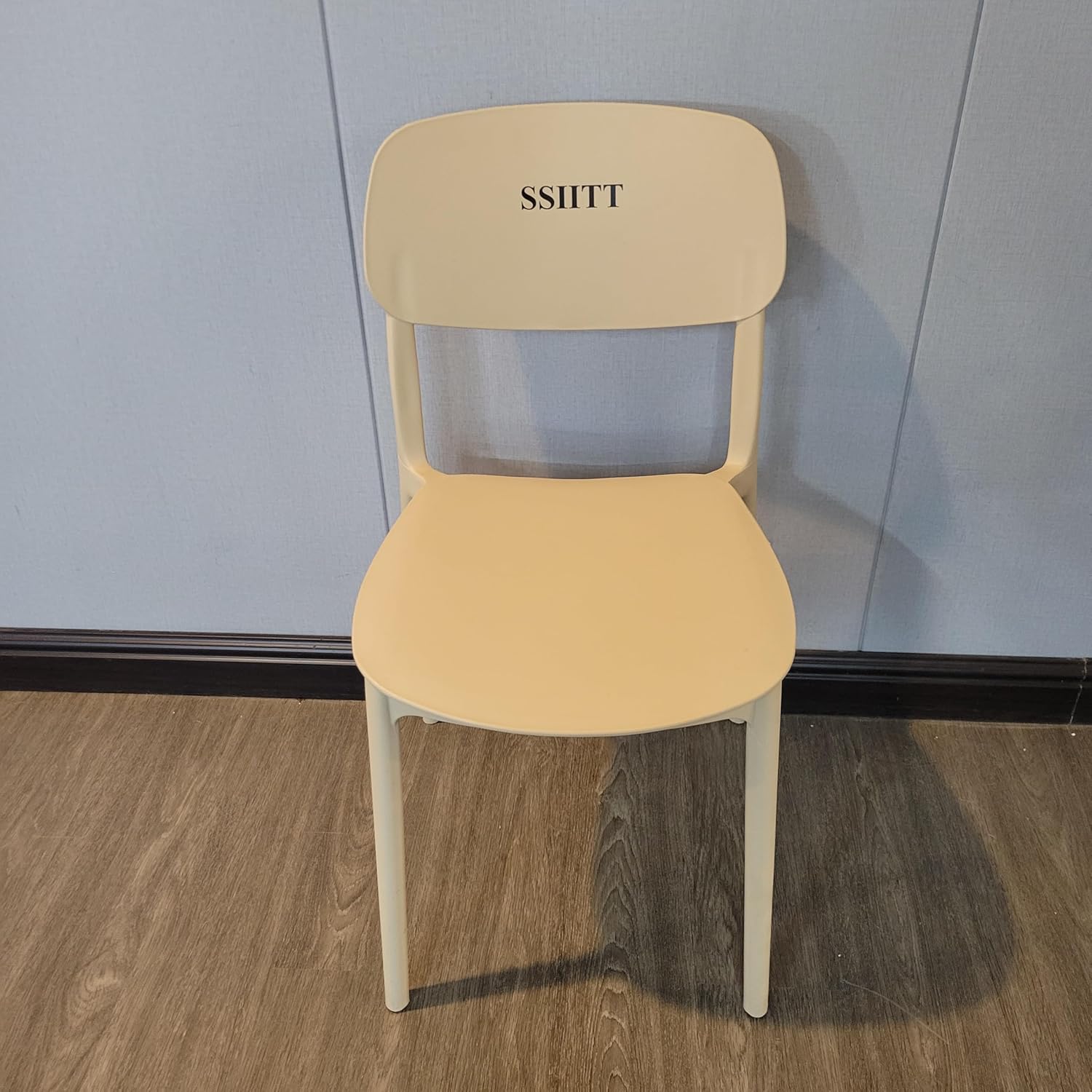 SSIITT Chairs Ergonomic Stackable Chair with Backrest — Lightweight, Durable, and Ideal for Dining Rooms, Living Rooms, and Bedrooms