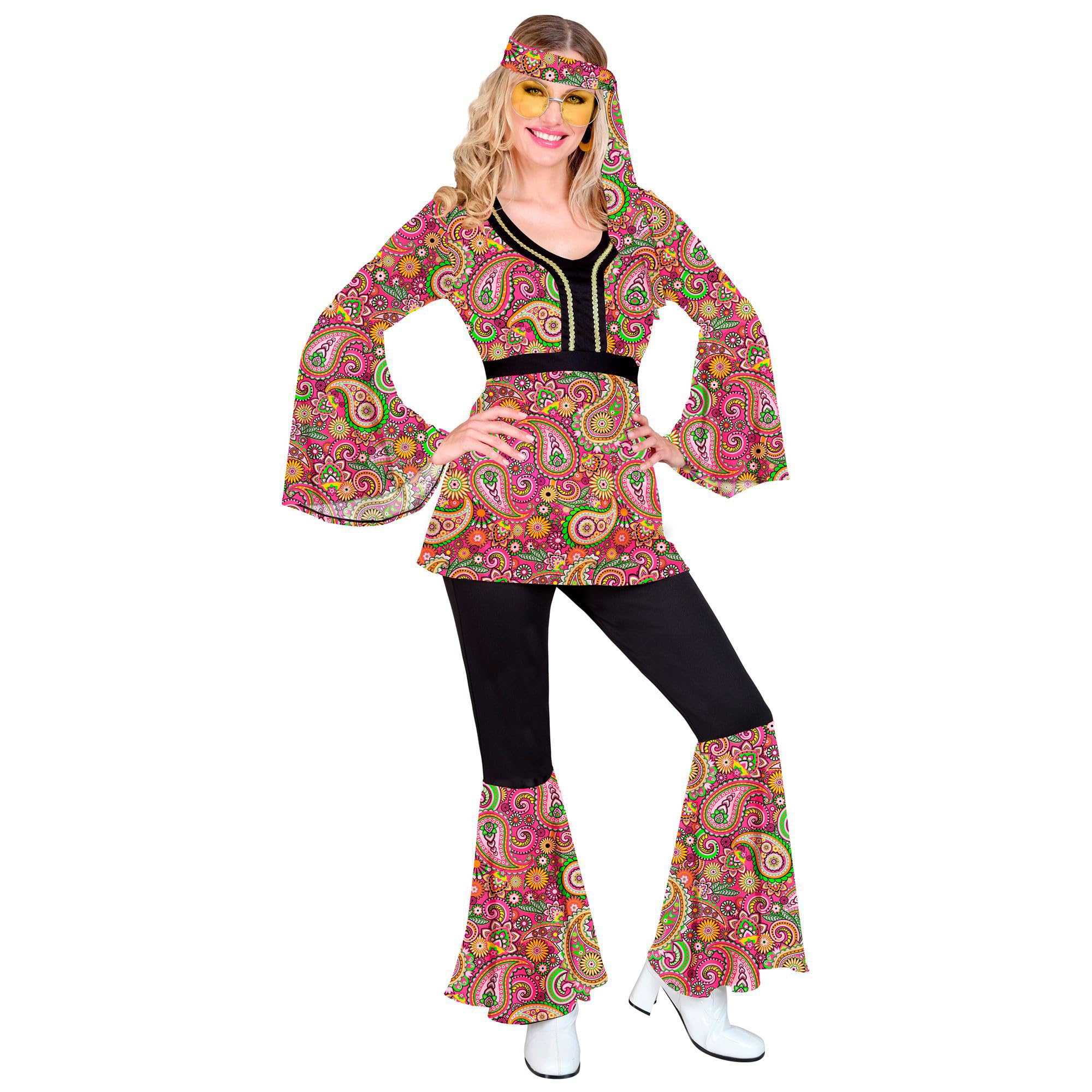 W WIDMANN MILANO Party Fashion 20073 60s Hippie Style Women's Paisley Costume L