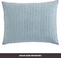 Vista 4 de Beatrice Home Fashions Colcha de chenilla de canal, matrimonial, color azul