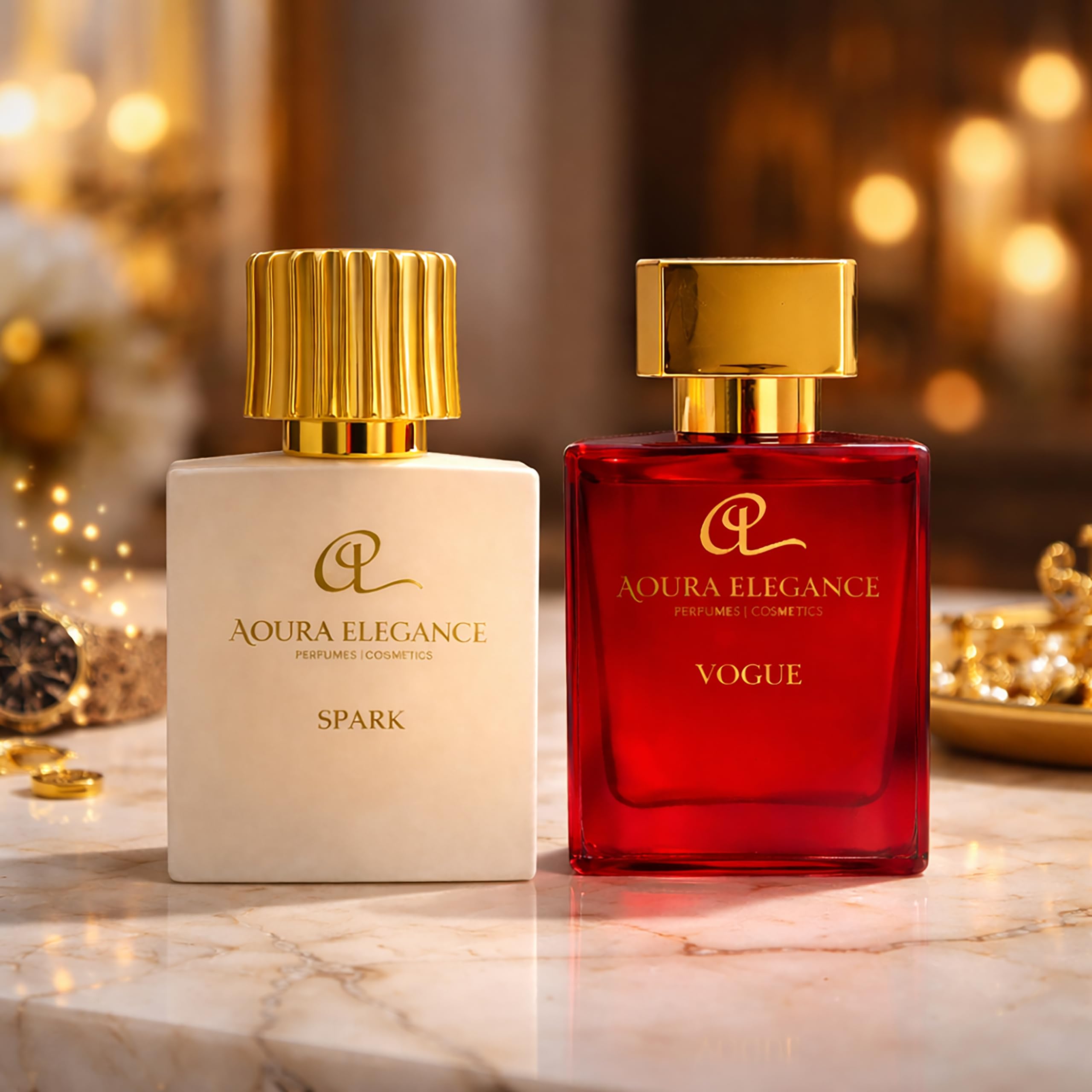 Aoura Elegance Spark Men’s Woody Spicy & Vogue Women’s Citrus Fruity Perfumes Combo – Luxury Eau De Parfum Gift Set for Couples – Long Lasting Fragrance – 50 ml Each (Pack of 2)-image-25