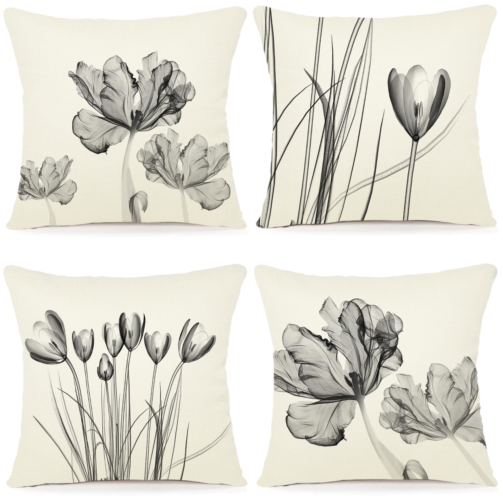 ZWJD Kissenbezug Outdoor Kissen Dekokissen Leinen Kissenhülle Kissenbezüge Geometrische Muster Kissenhüllen für Sofa Wohnzimmer Zierkissen